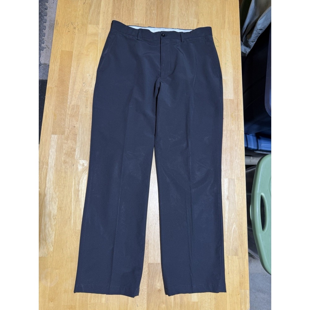 Slazenger Golf Pants Mens 34x30 Black Stretch Flat Front Performance EUC